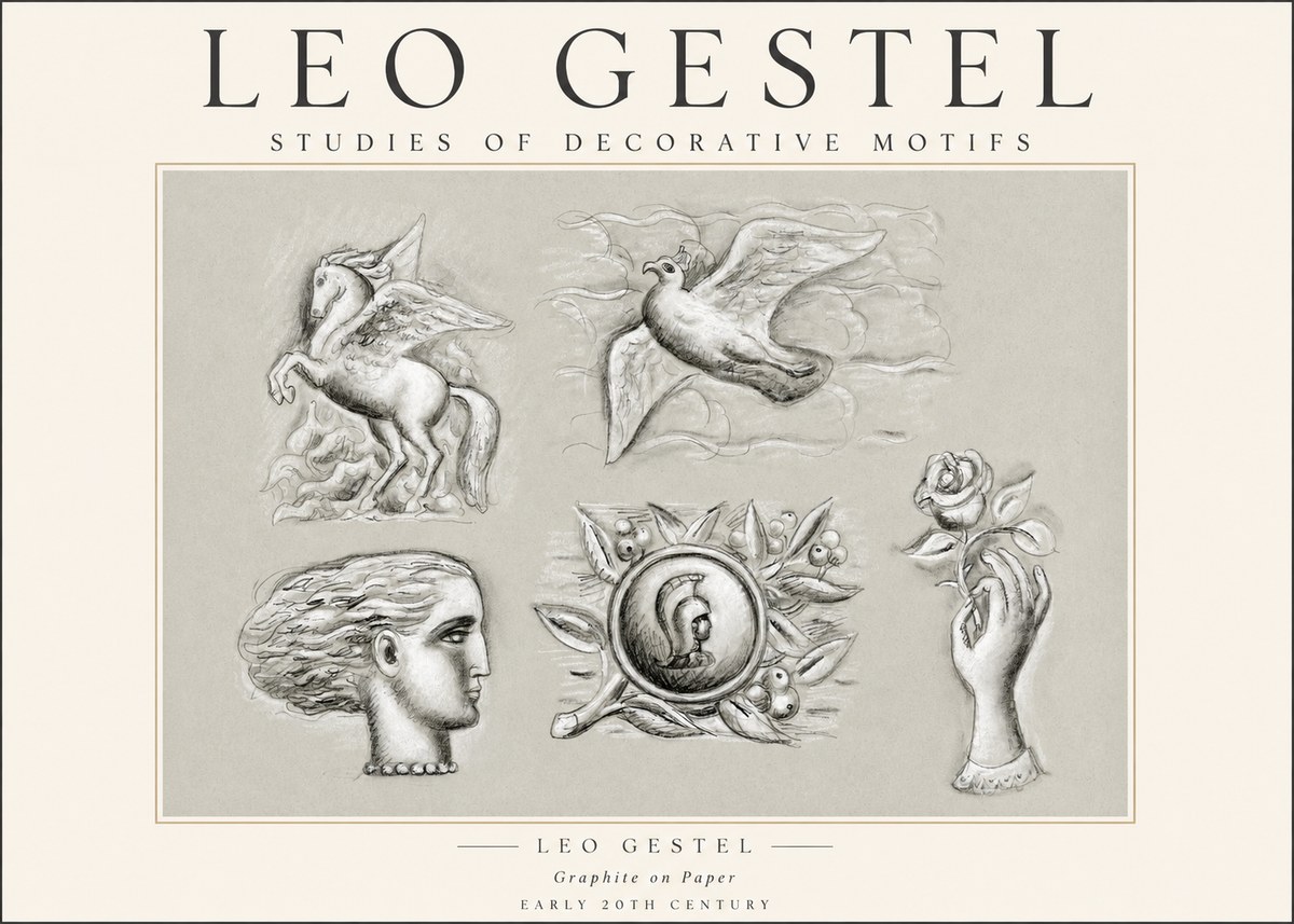 Leo Gestel Studies of Decorative Motifs No1 - Poszter