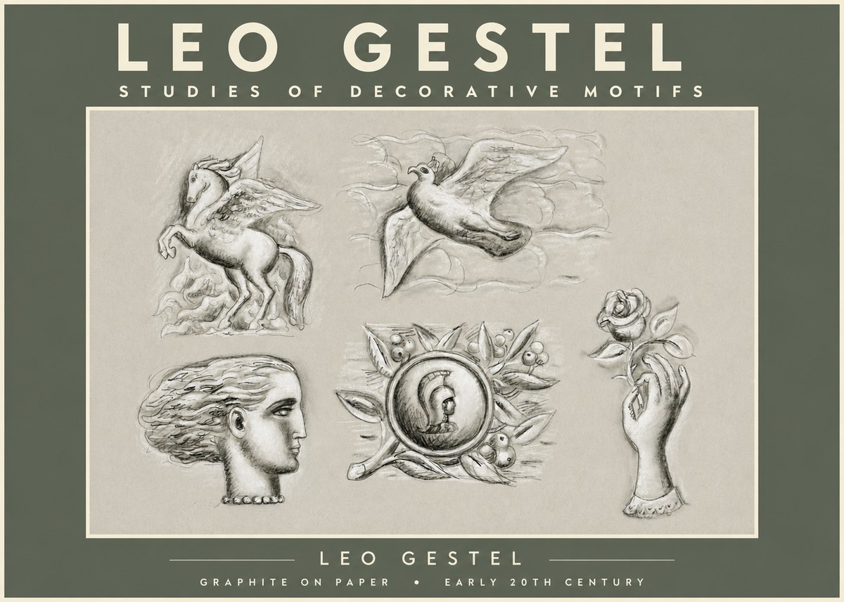 Leo Gestel Studies of Decorative Motifs No2 - Poszter