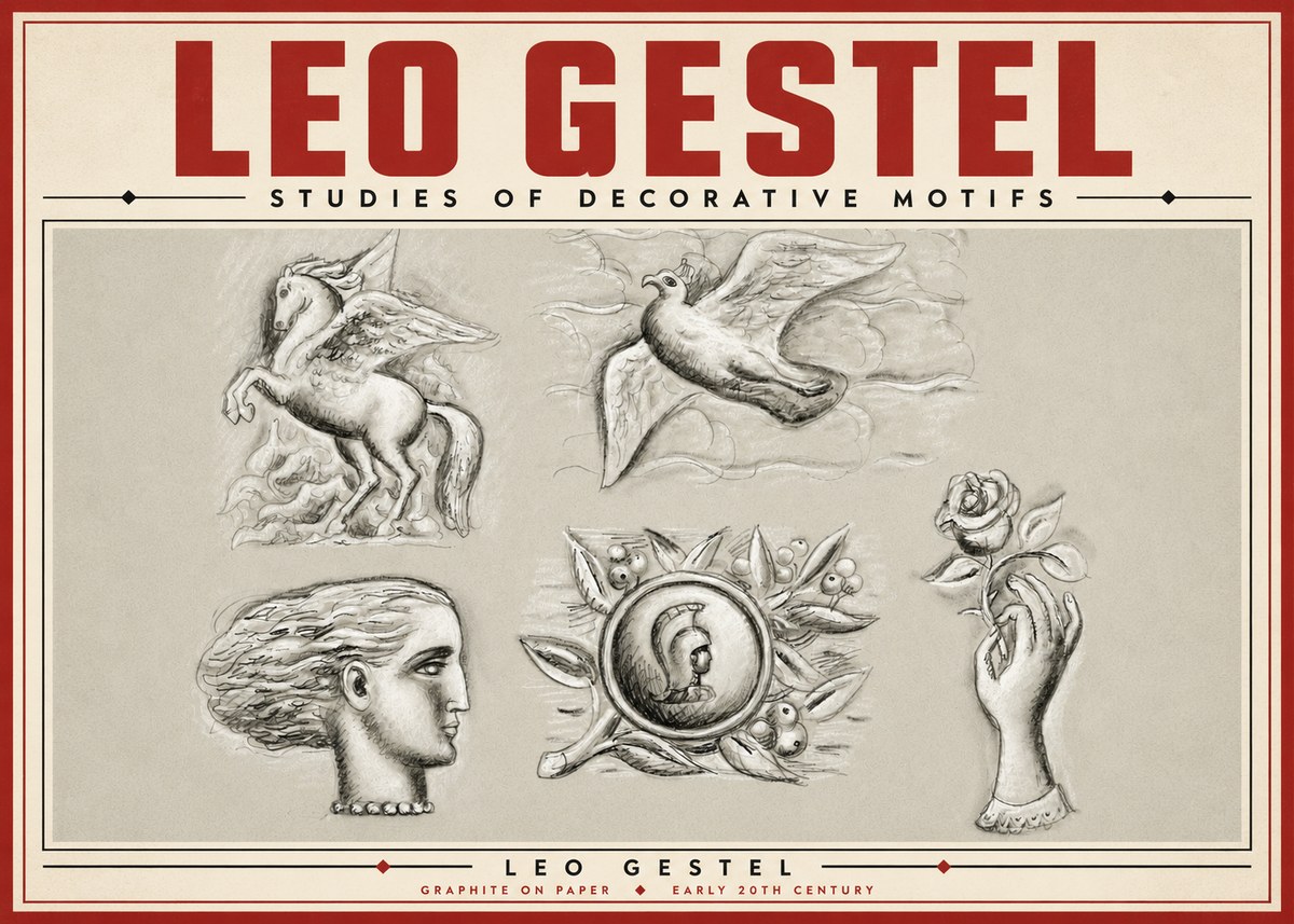 Leo Gestel Studies of Decorative Motifs No5 - Poszter