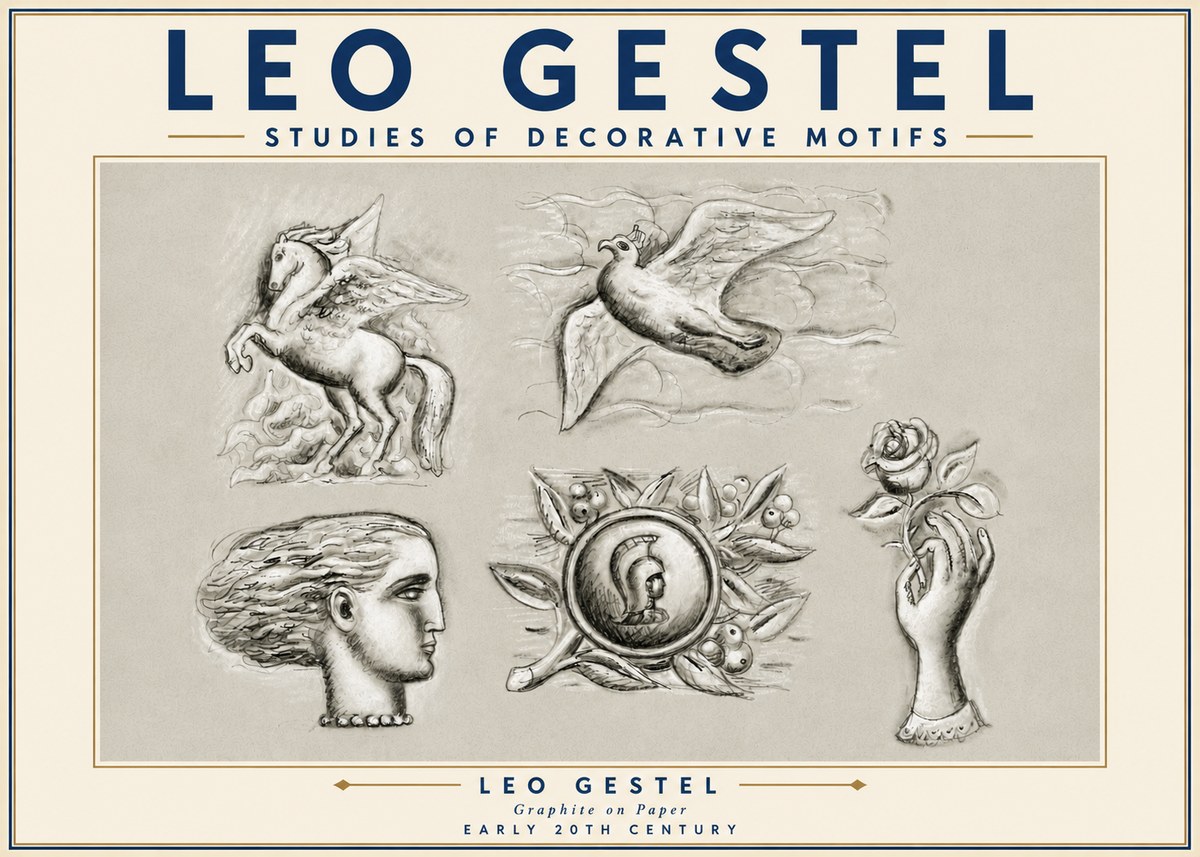Leo Gestel Studies of Decorative Motifs No6 - Poszter