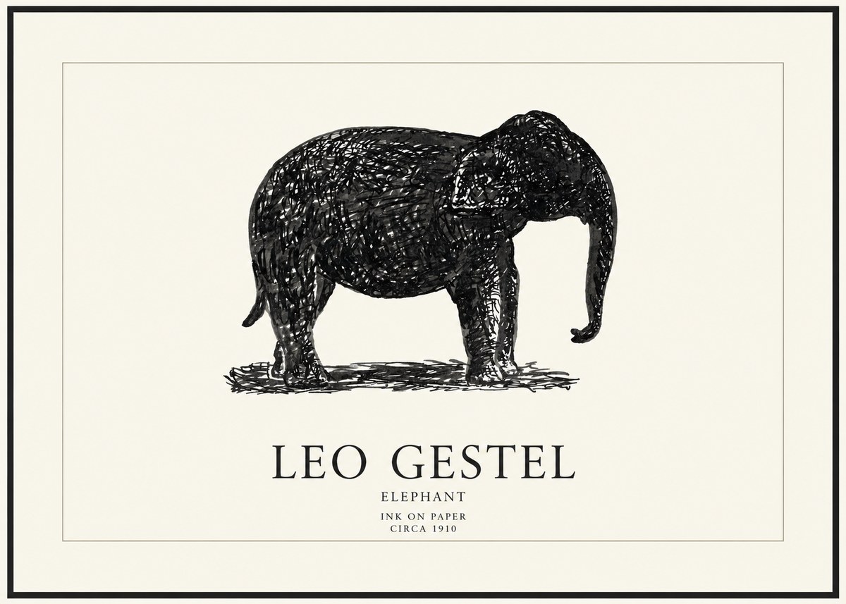 Leo Gestel Elephant No1 - Poszter