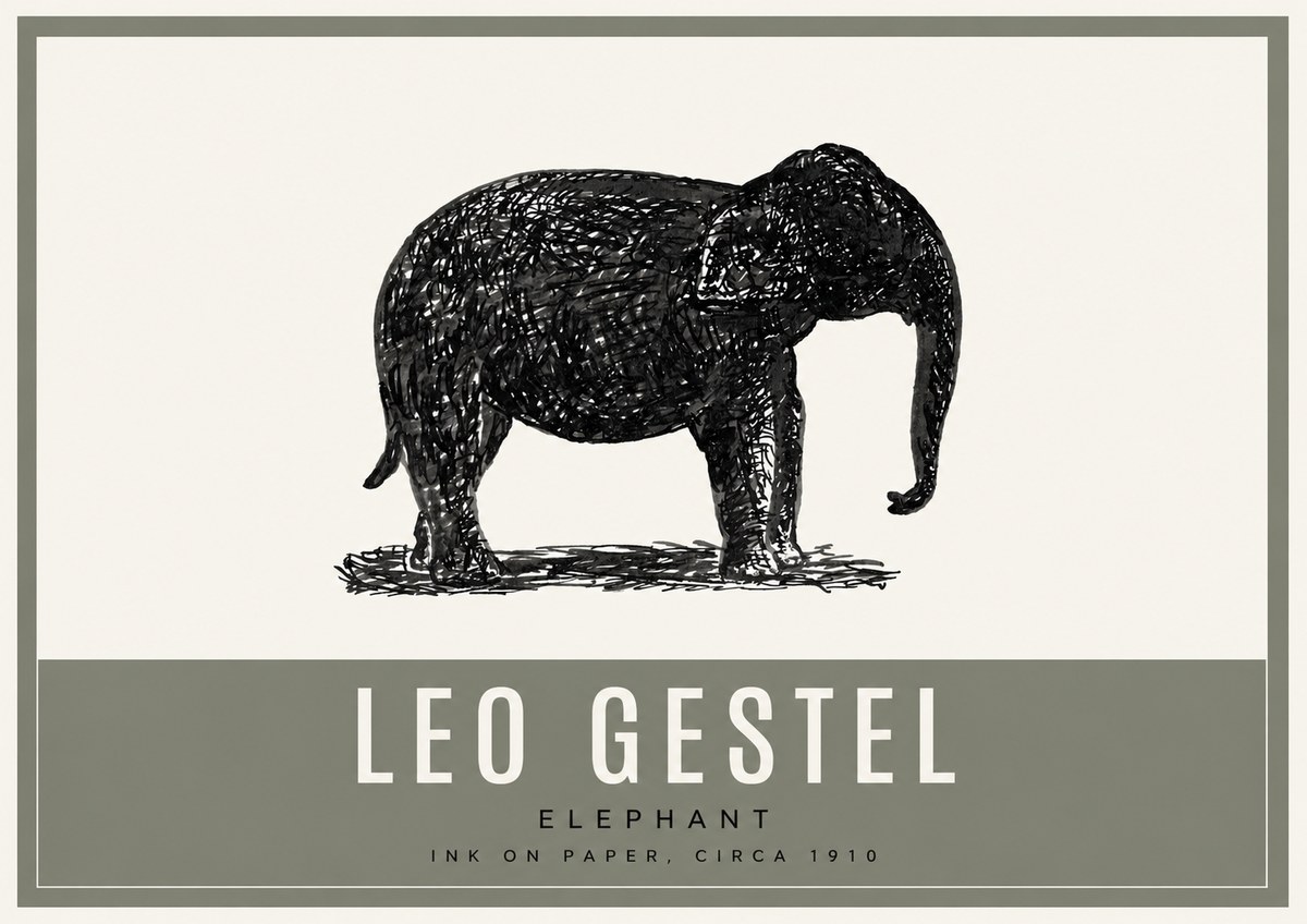 Leo Gestel Elephant No2 - Poszter