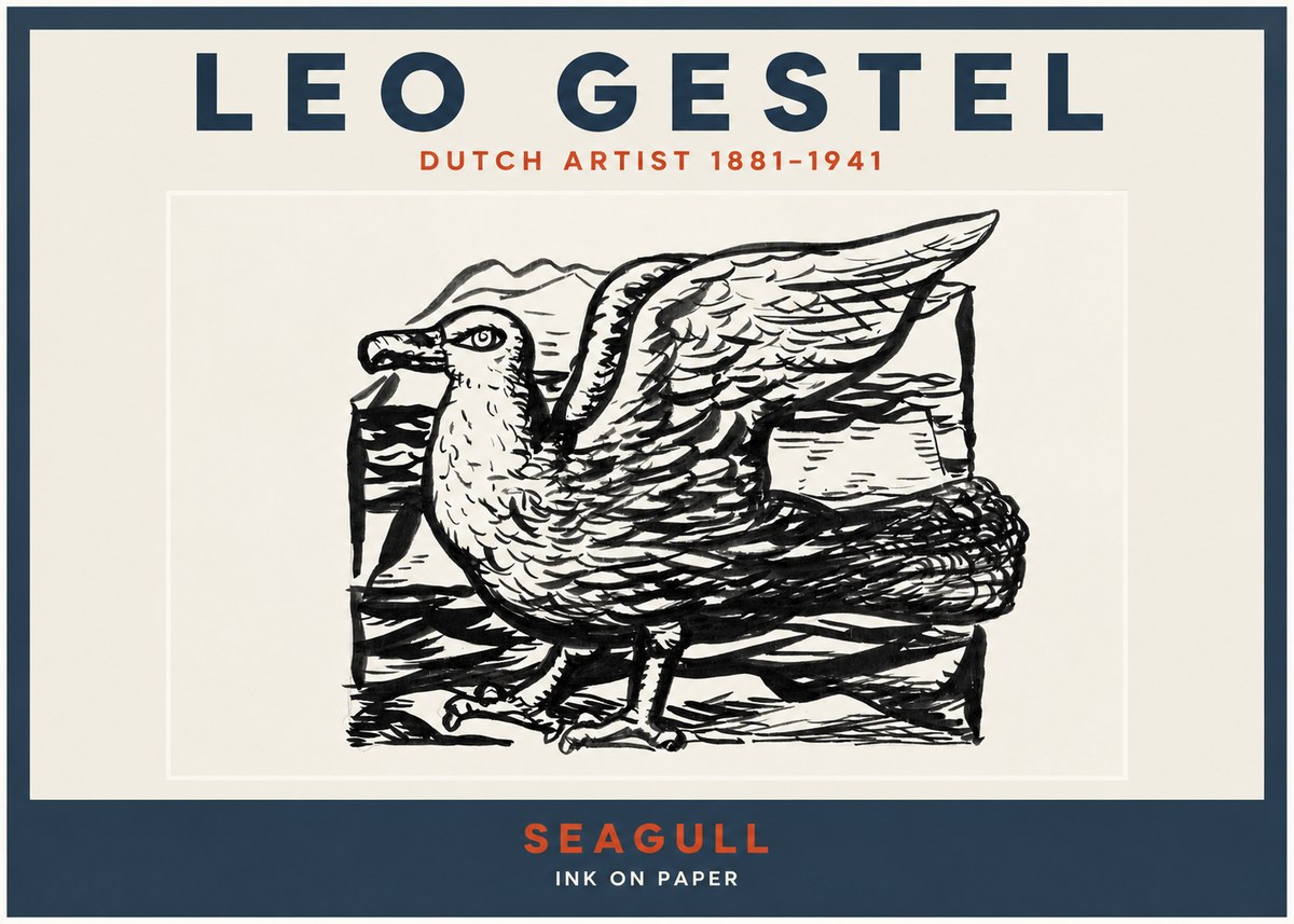 Leo Gestel Seagull No2 - Poszter