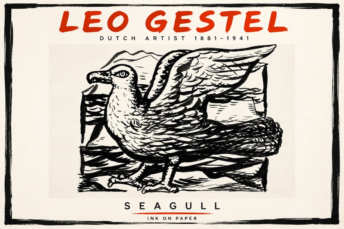 Leo Gestel Seagull No3 - Poszter