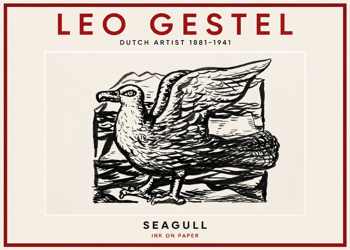 Leo Gestel Seagull No4 - Poszter