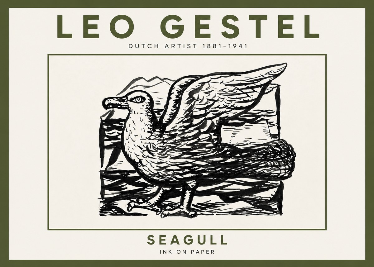 Leo Gestel Seagull No5 - Poszter