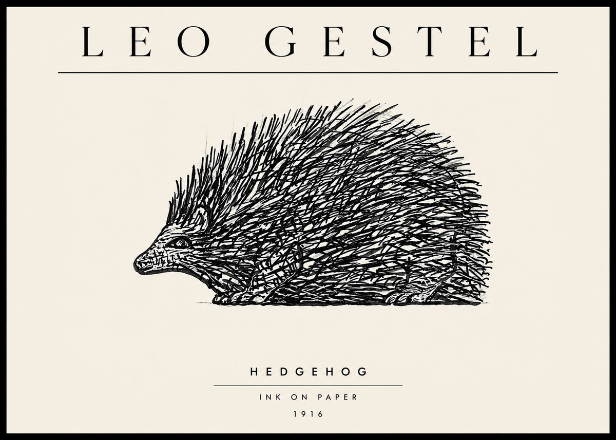 Leo Gestel Hedgehog No3 - Poszter