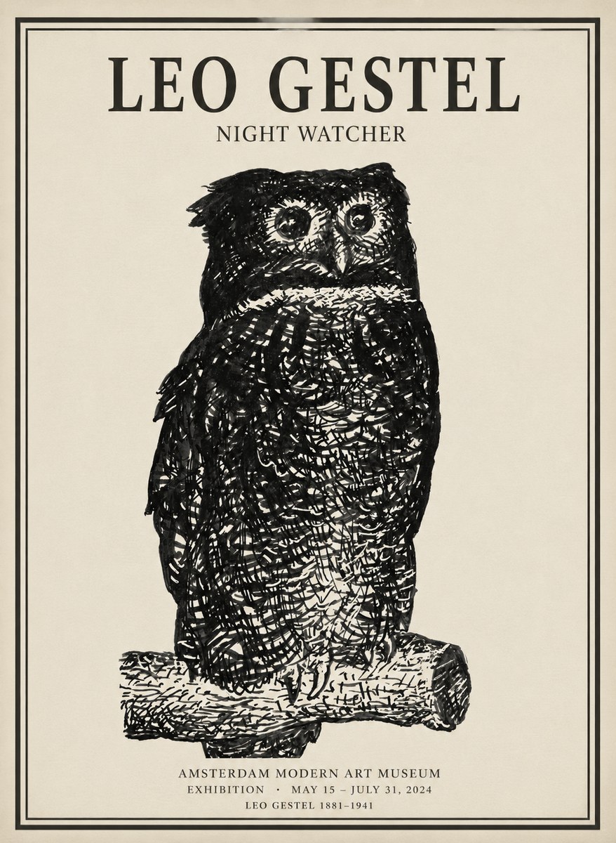 Leo Gestel Night Watcher No1 - Poszter