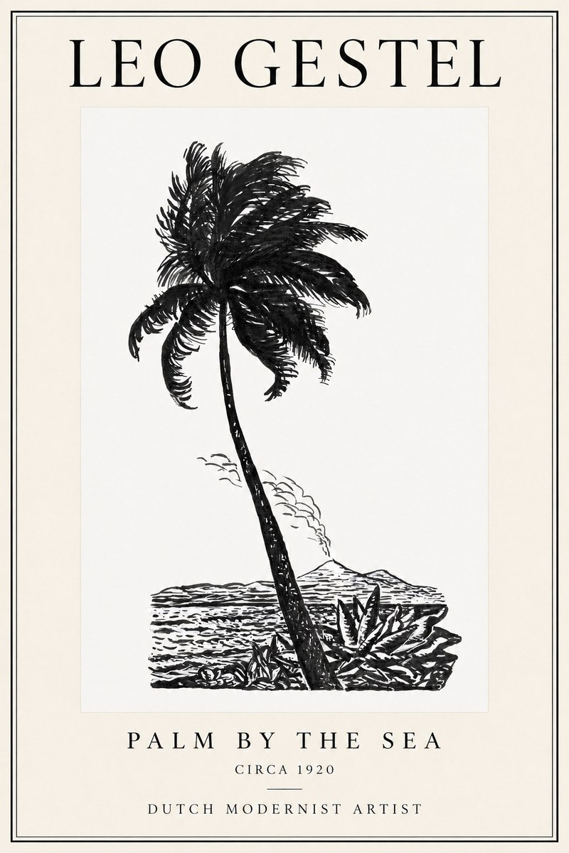 Leo Gestel Palm by the Sea No1 - Poszter