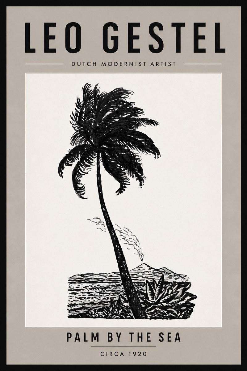 Leo Gestel Palm by the Sea No4 - Poszter