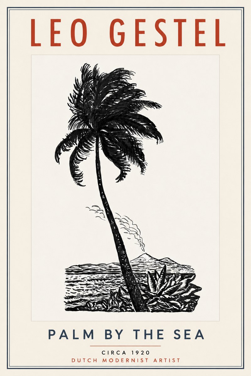 Leo Gestel Palm by the Sea No5 - Poszter