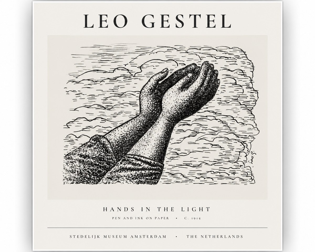 Leo Gestel Hands in the Light No1 - Poszter