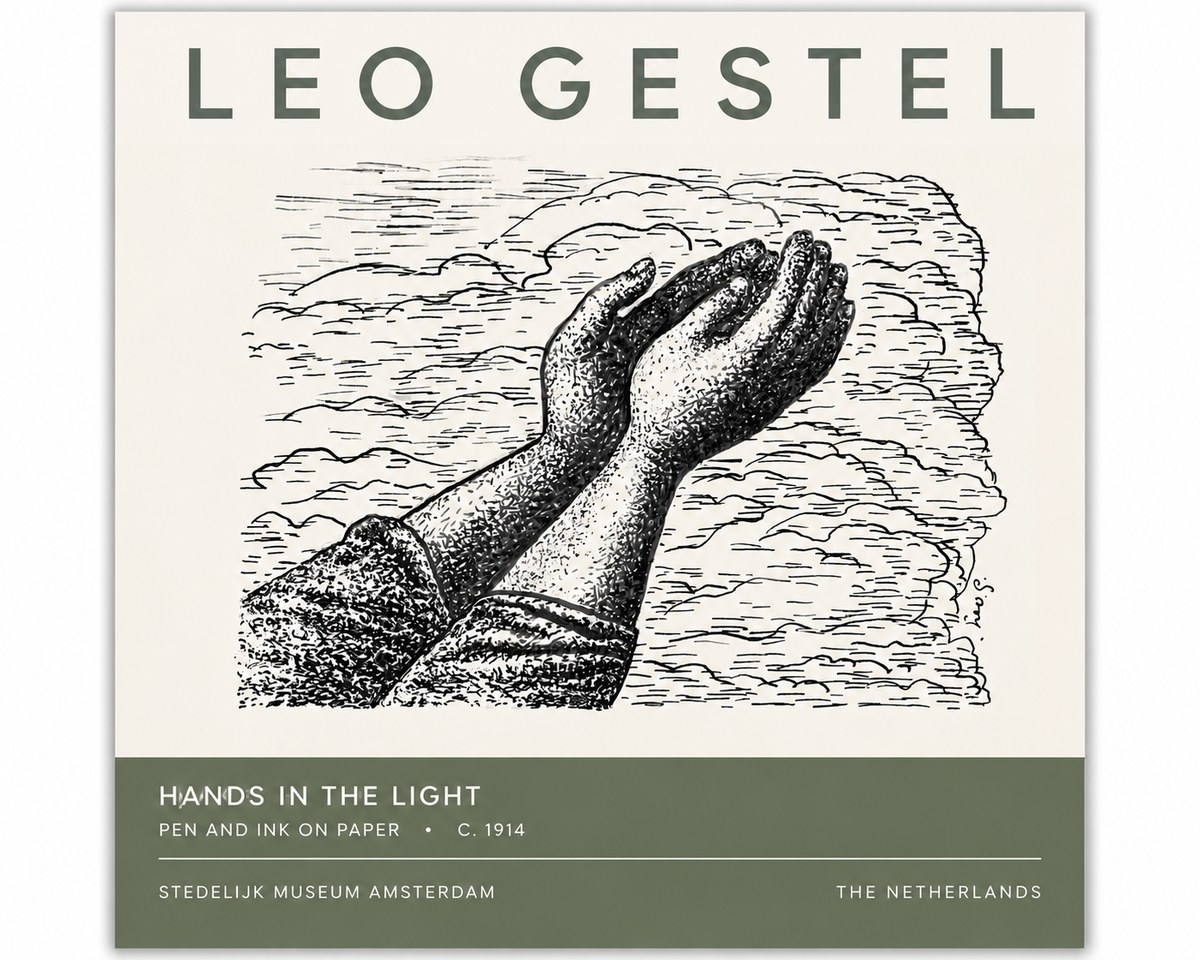 Leo Gestel Hands in the Light No4 - Poszter