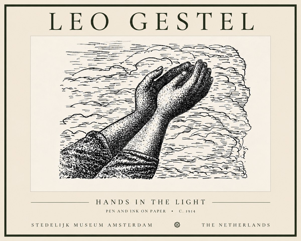 Leo Gestel Hands in the Light No5 - Poszter