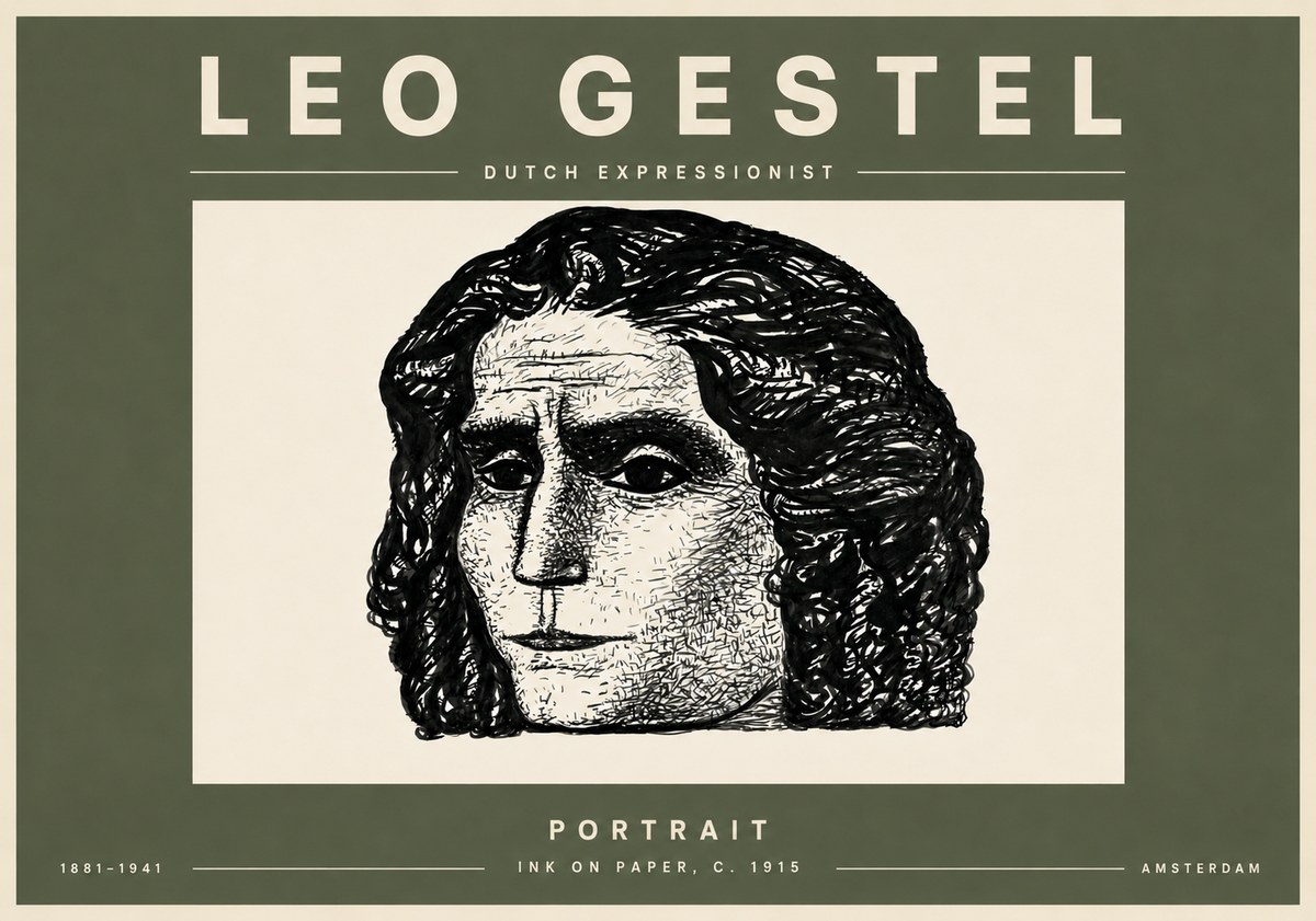 Leo Gestel Portrait No4 - Poszter