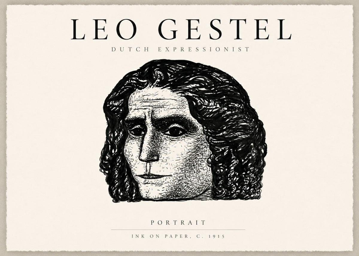 Leo Gestel Portrait No6 - Poszter