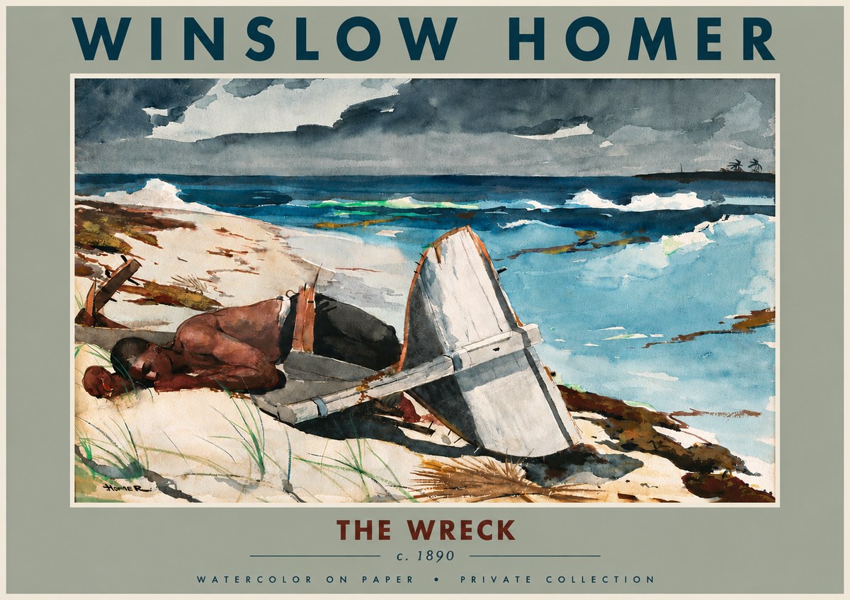 Winslow Homer The Wreck No4 - Poszter