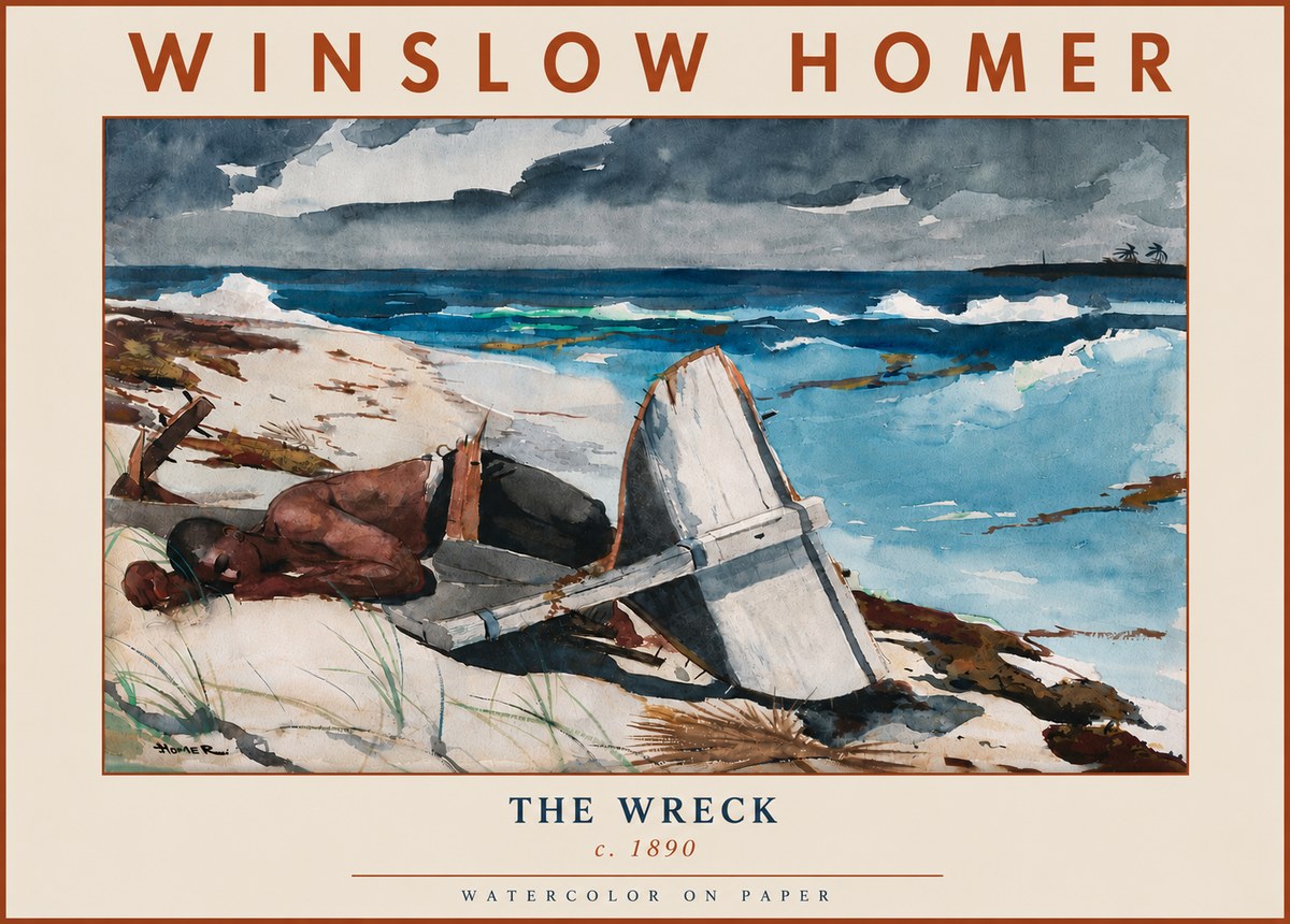 Winslow Homer The Wreck No6 - Poszter