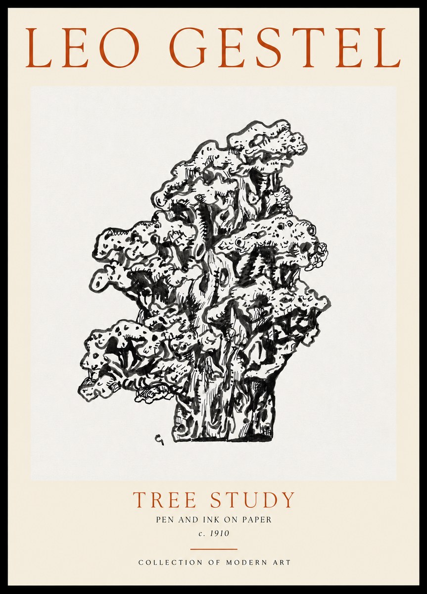 Leo Gestel Tree Study No3 - Poszter