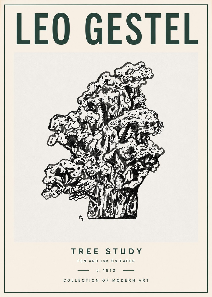 Leo Gestel Tree Study No4 - Poszter