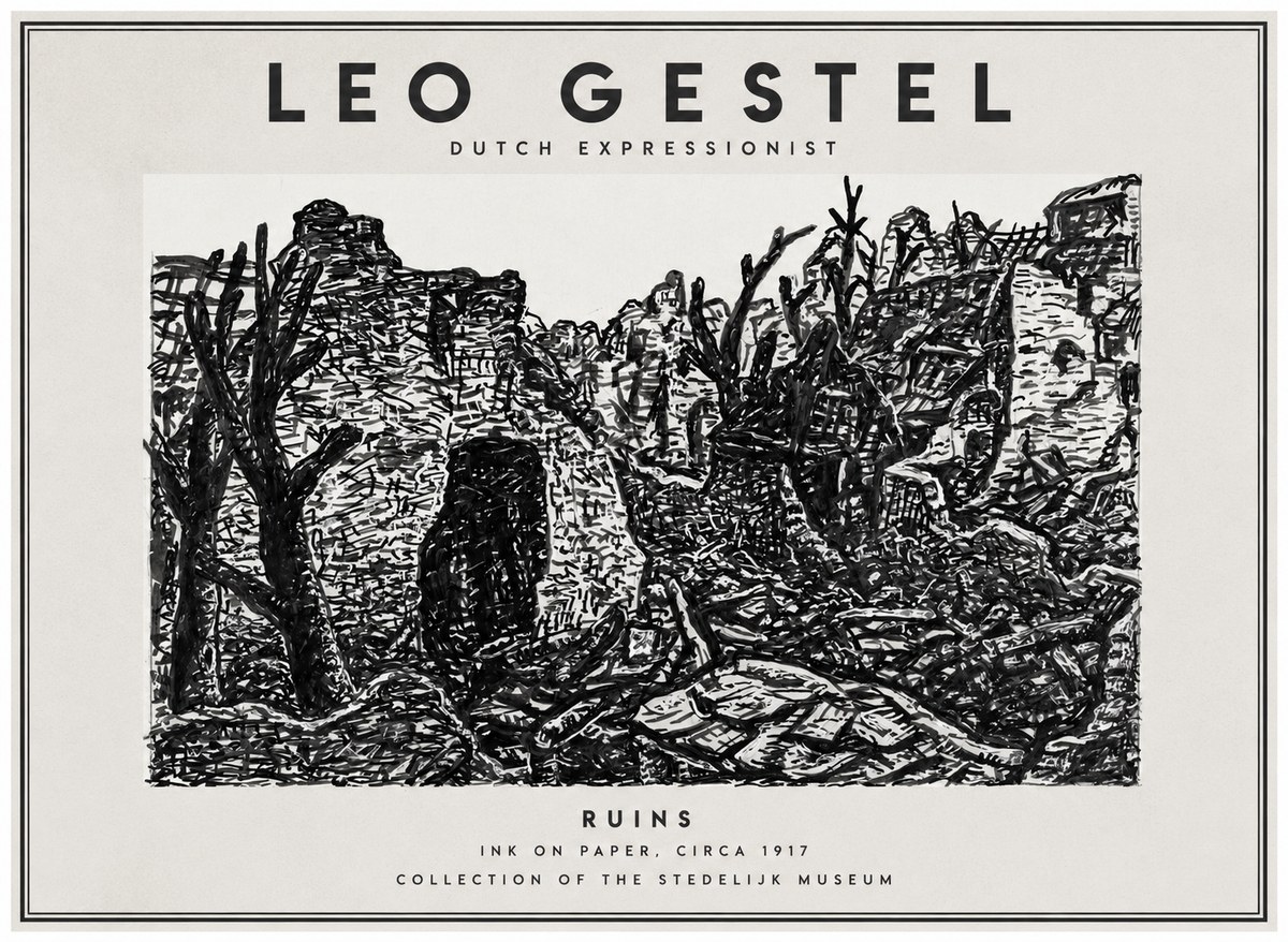 Leo Gestel Ruins No1 - Poszter