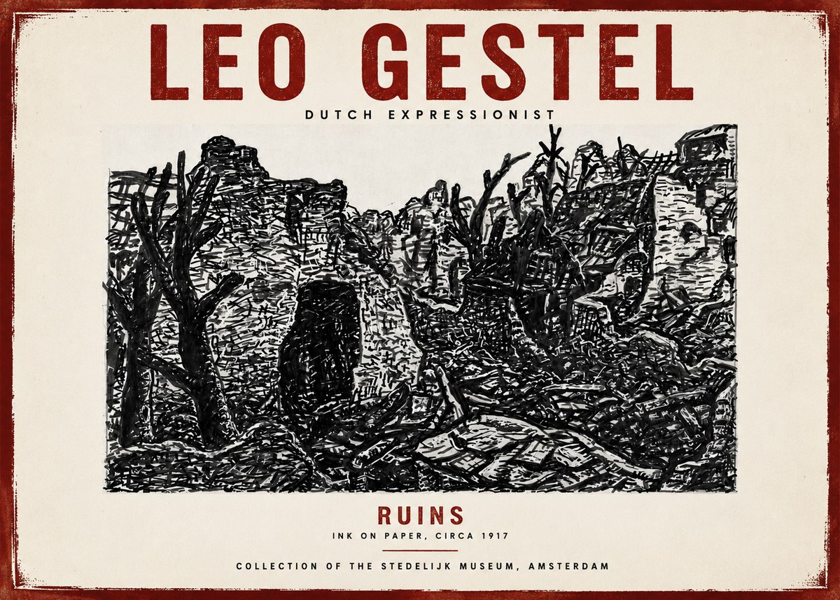Leo Gestel Ruins No6 - Poszter