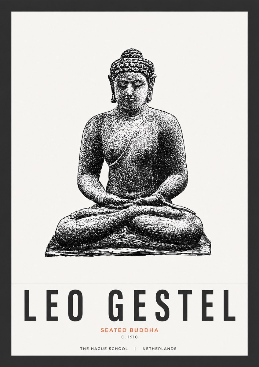 Leo Gestel Seated Buddha No3 - Poszter