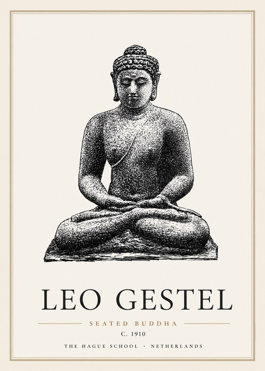 Leo Gestel Seated Buddha No5 - Poszter