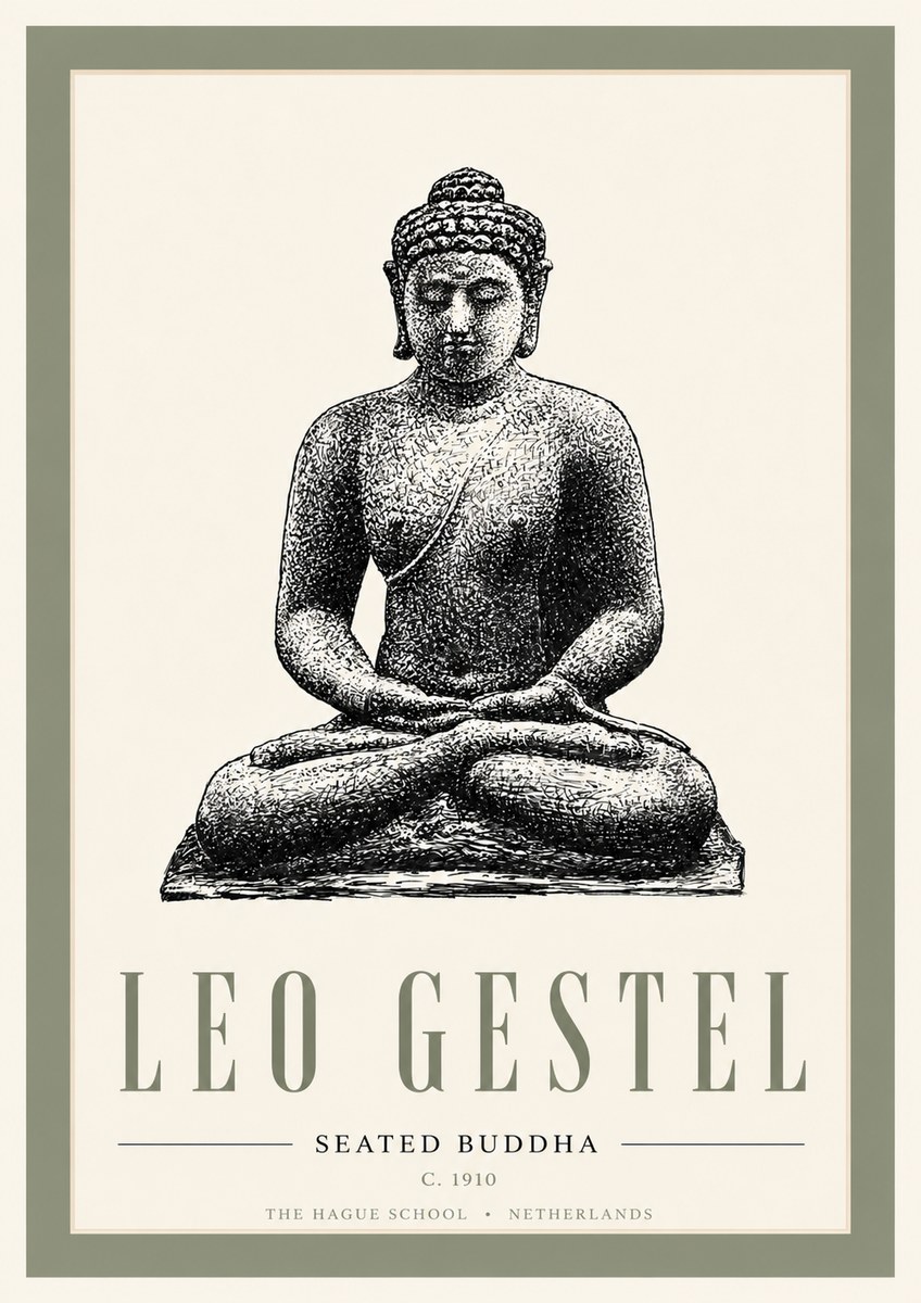 Leo Gestel Seated Buddha No6 - Poszter