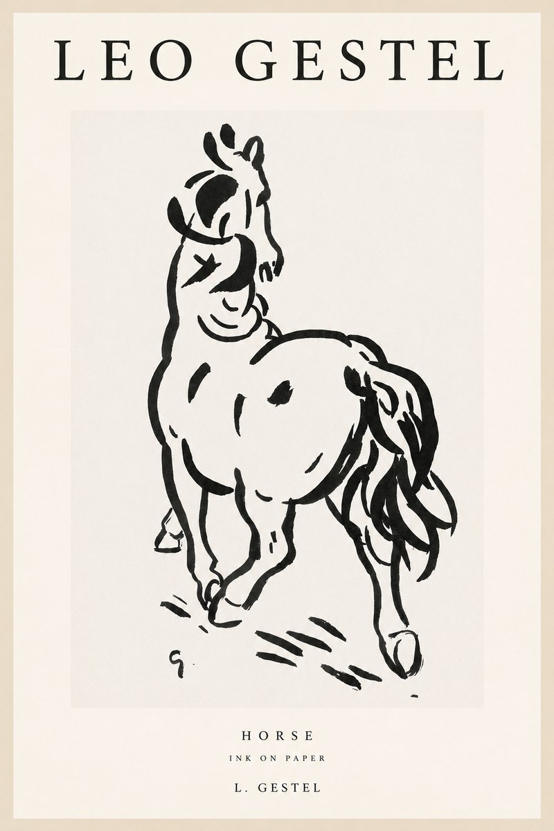 Leo Gestel Horse No1 - Poszter
