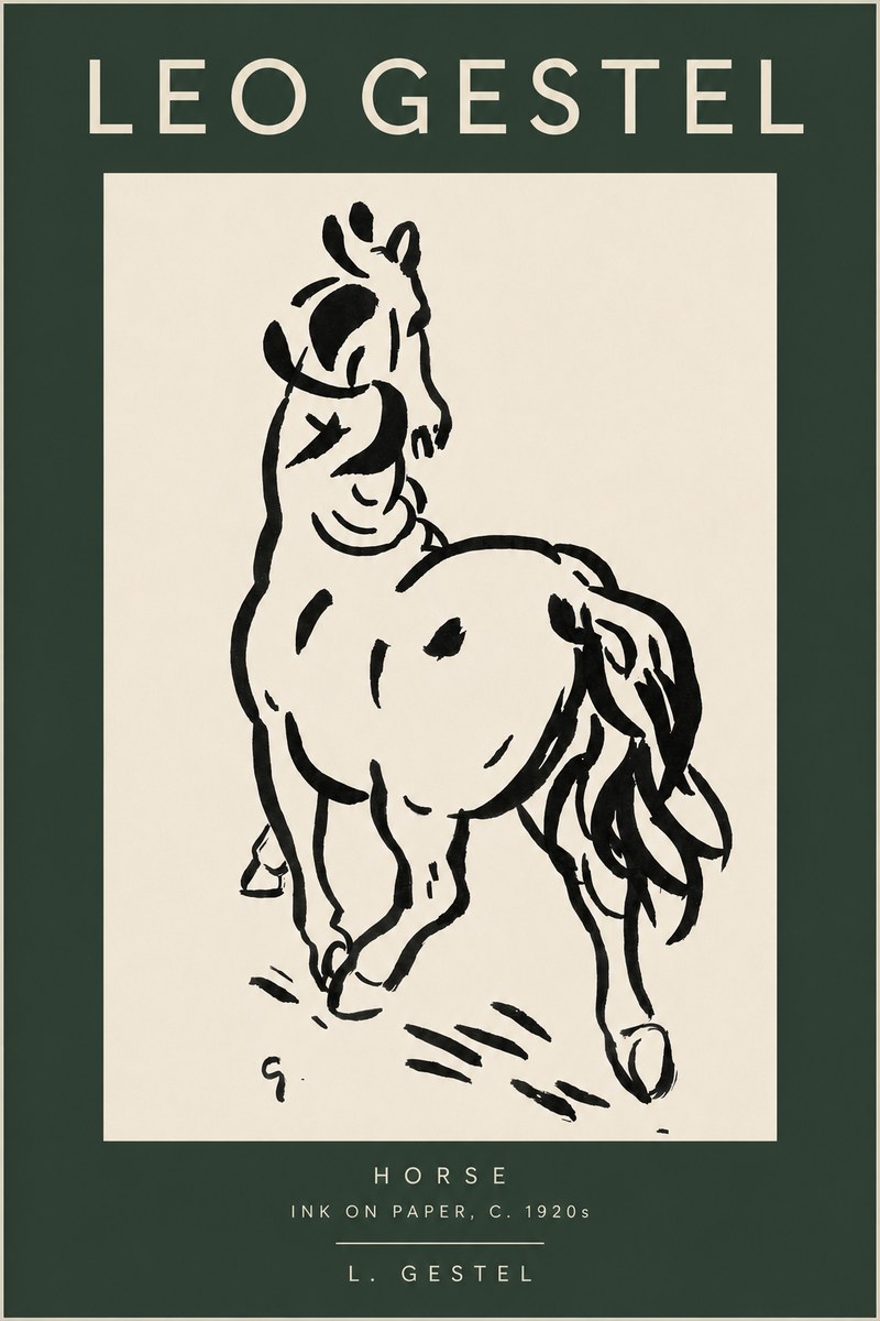 Leo Gestel Horse No2 - Poszter