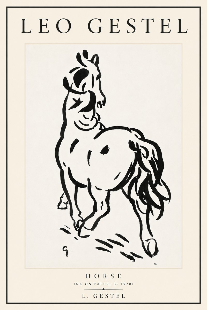 Leo Gestel Horse No5 - Poszter