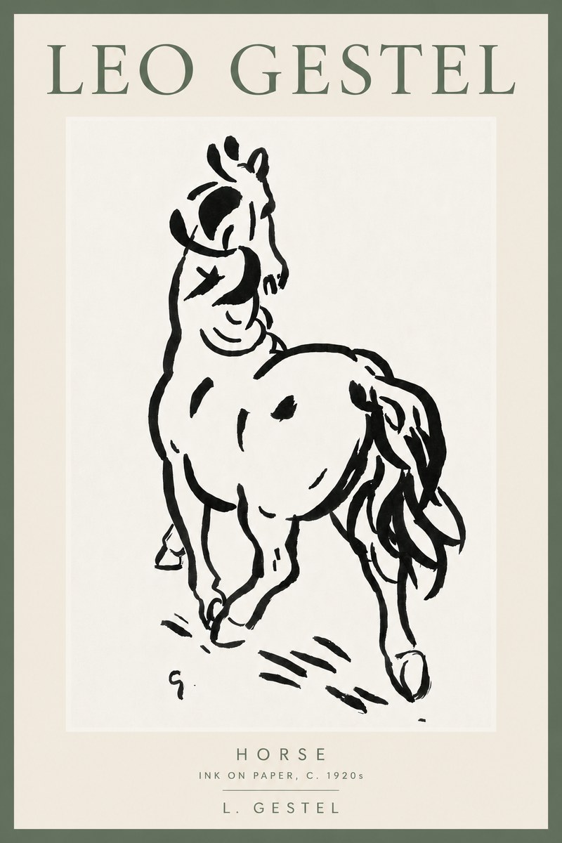 Leo Gestel Horse No6 - Poszter