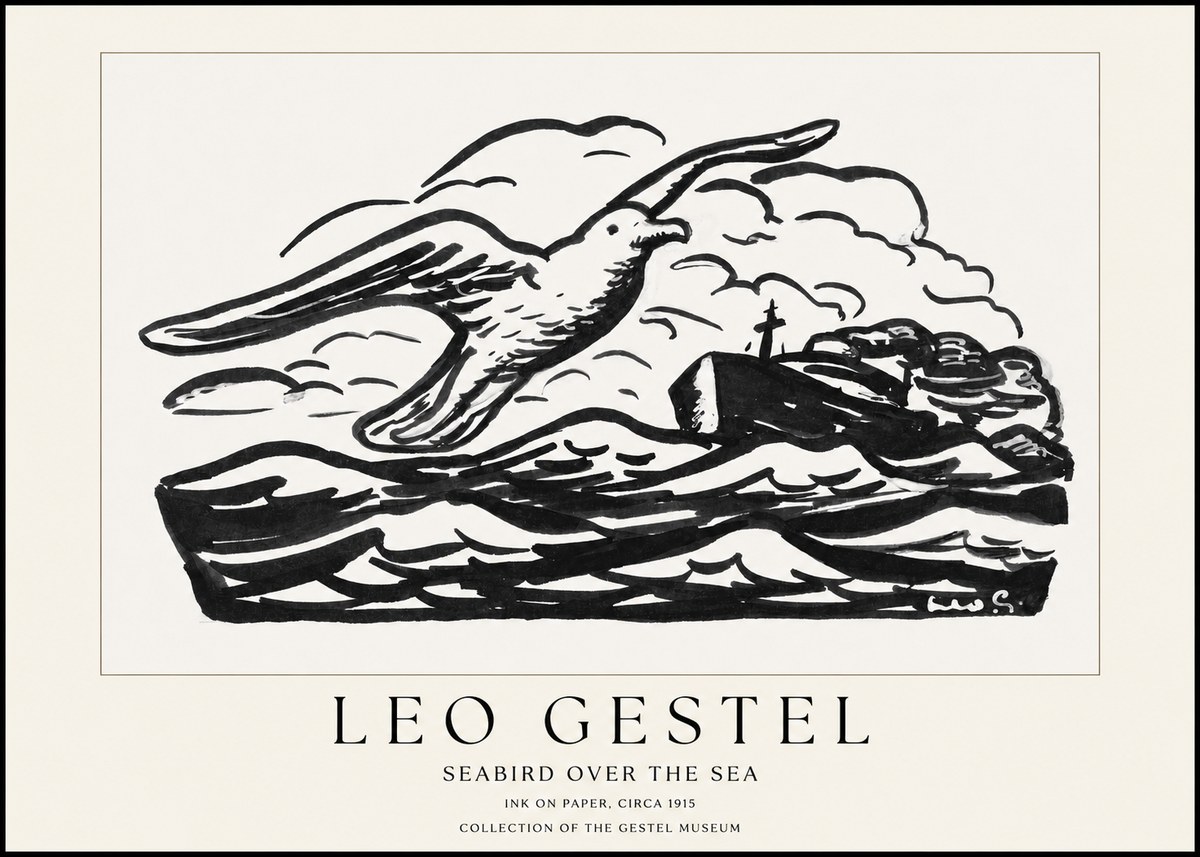 Leo Gestel Seabird over the Sea No1 - Poszter