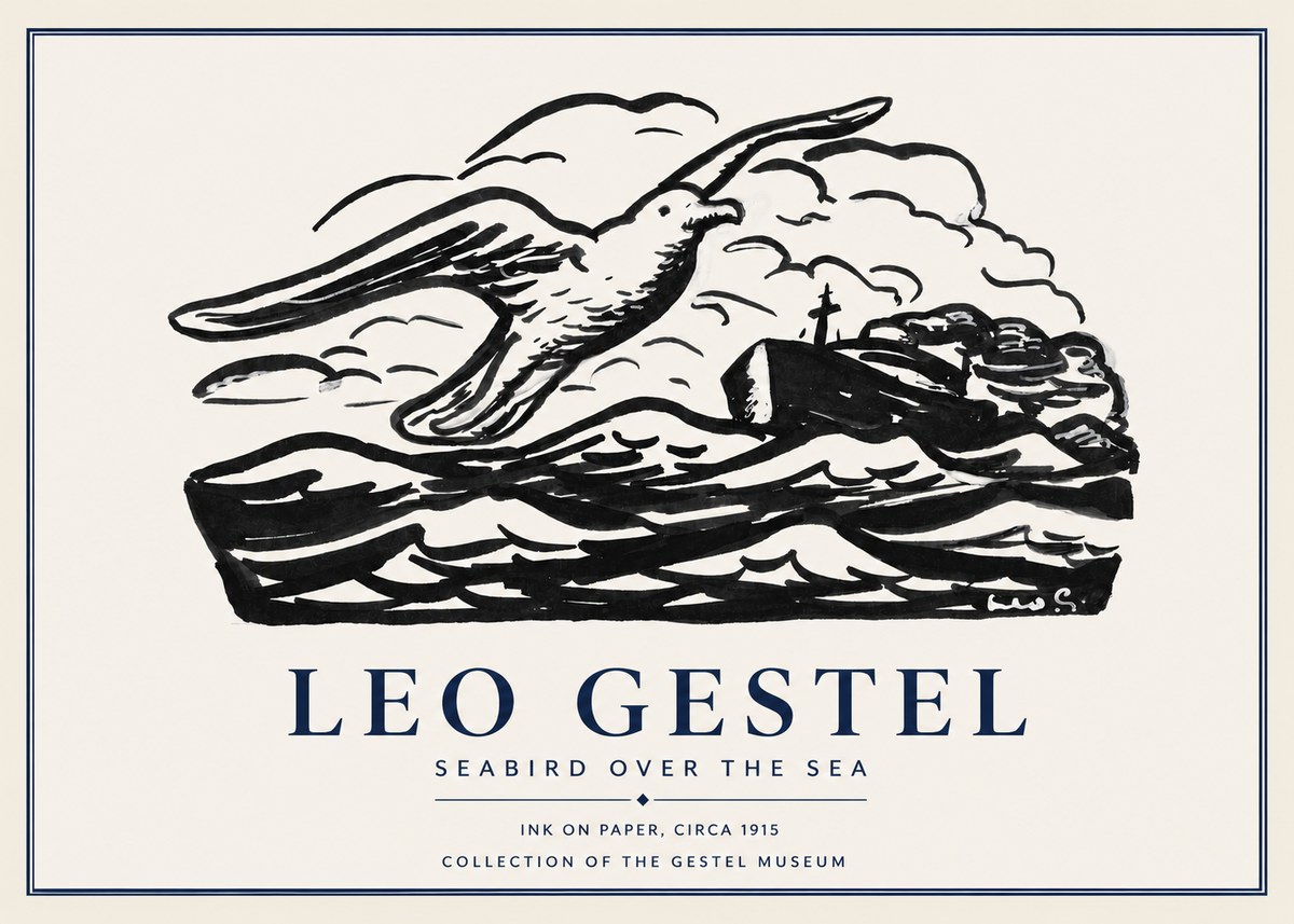 Leo Gestel Seabird over the Sea No2 - Poszter