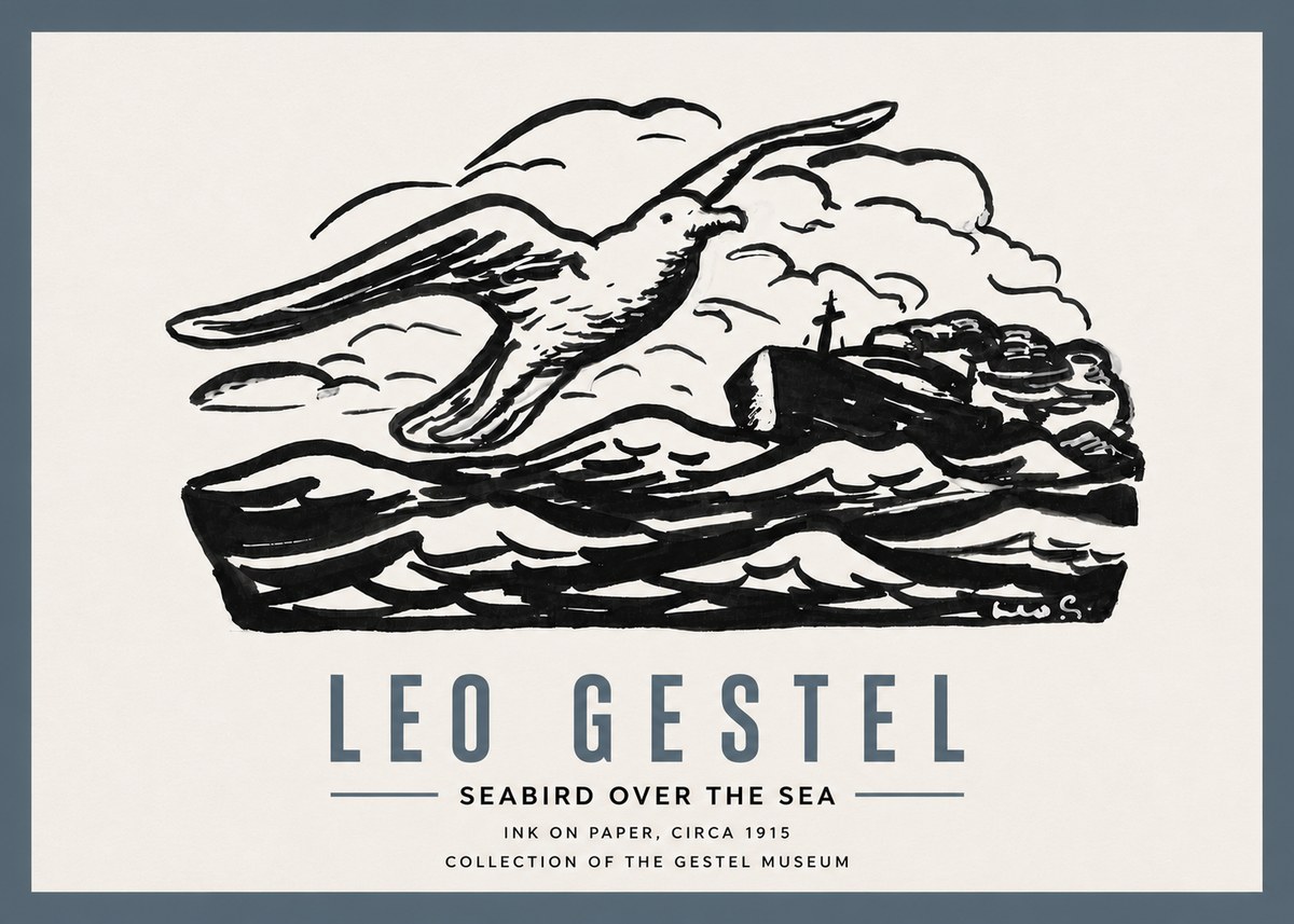 Leo Gestel Seabird over the Sea No5 - Poszter