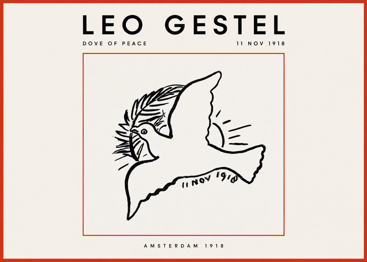 Leo Gestel Dove of Peace No2 - Poszter