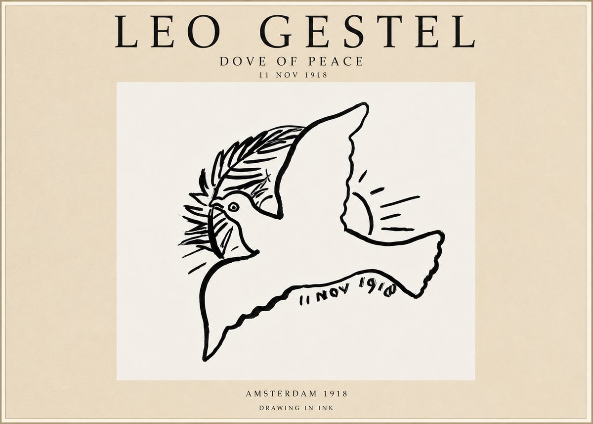 Leo Gestel Dove of Peace No3 - Poszter
