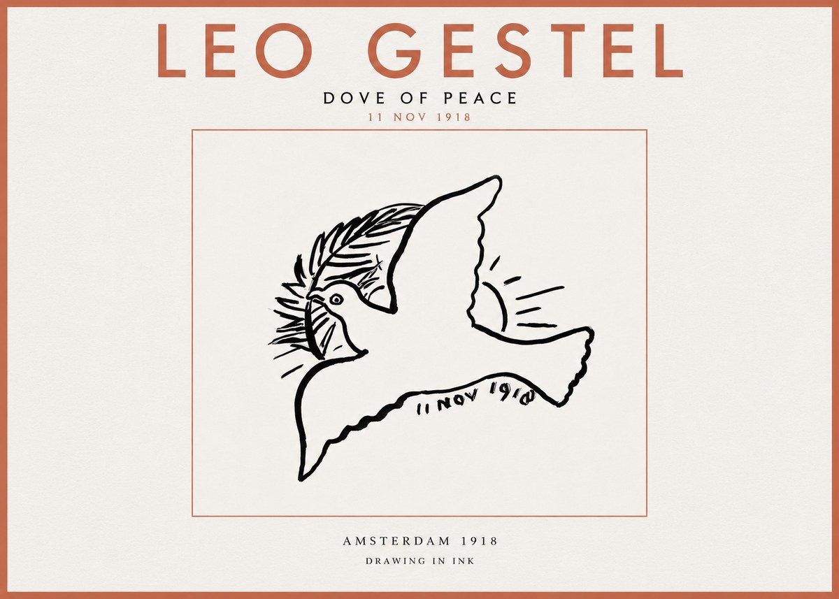 Leo Gestel Dove of Peace No5 - Poszter