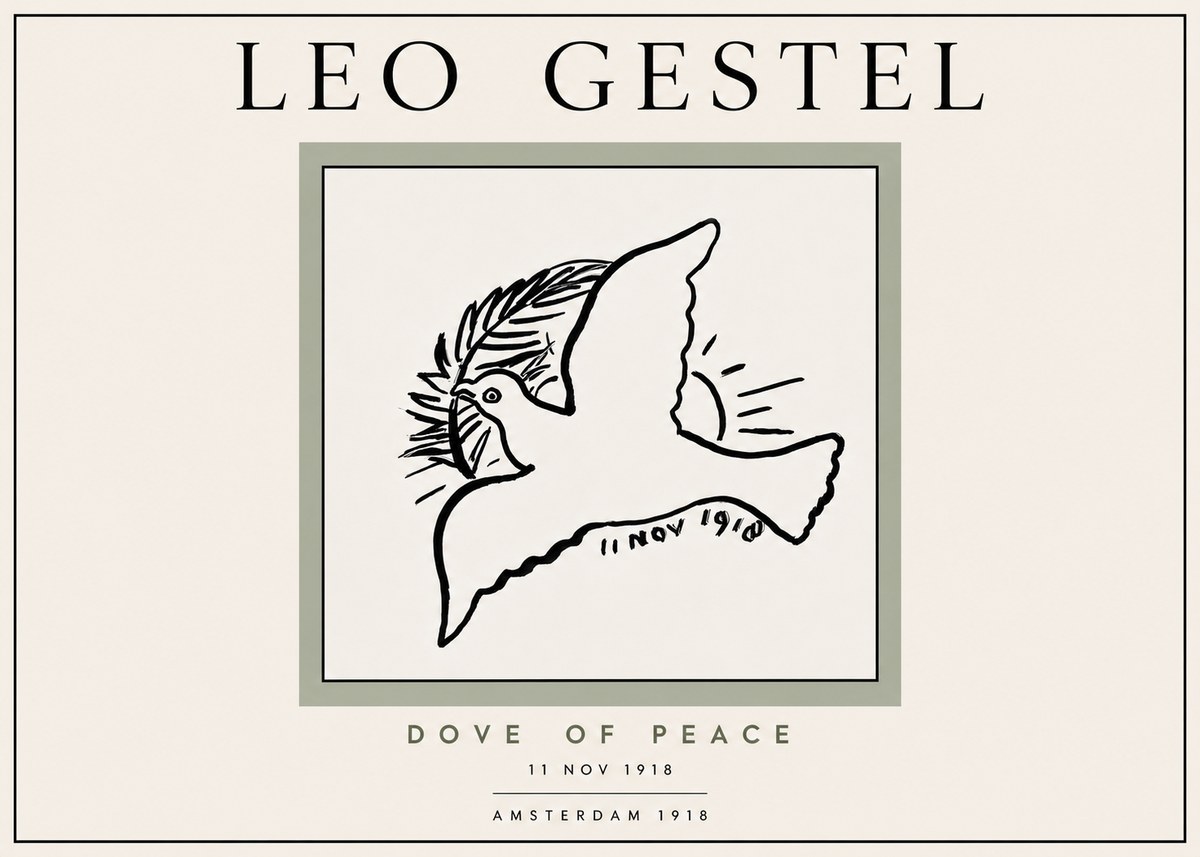 Leo Gestel Dove of Peace No6 - Poszter
