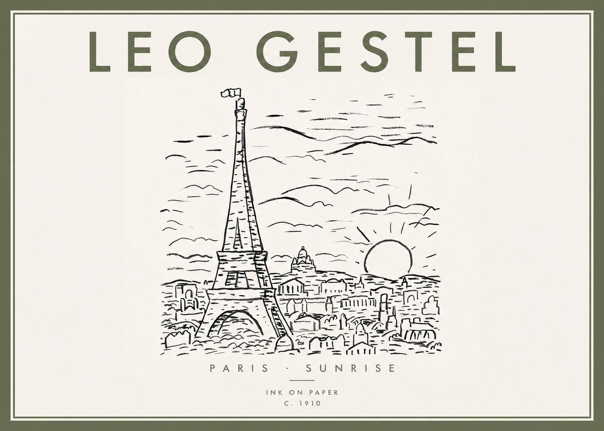 Leo Gestel Paris Sunrise No5 - Poszter