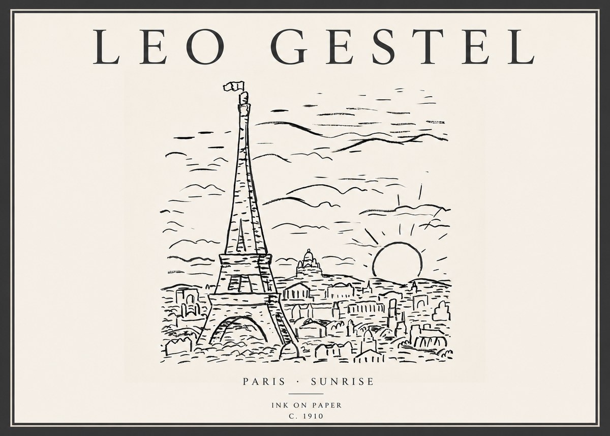 Leo Gestel Paris Sunrise No6 - Poszter