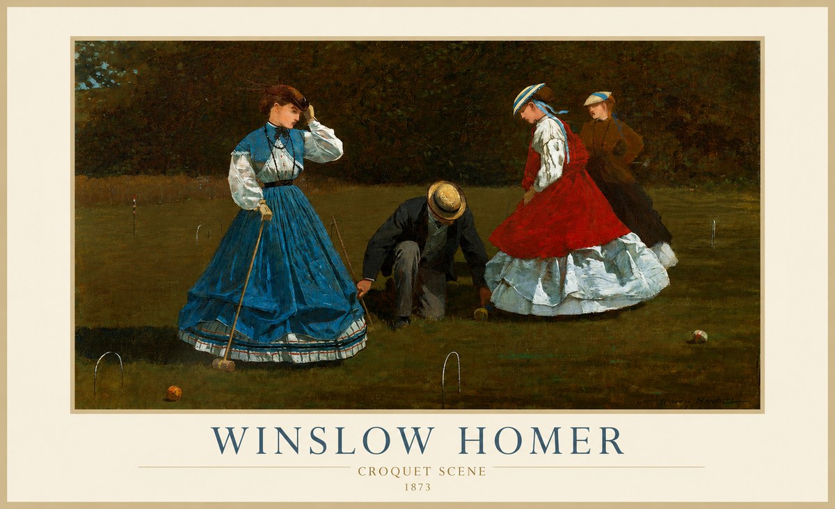 Winslow Homer Croquet Scene No1 - Poszter