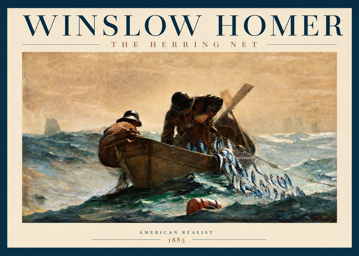 Winslow Homer The Herring Net I No2 - Poszter