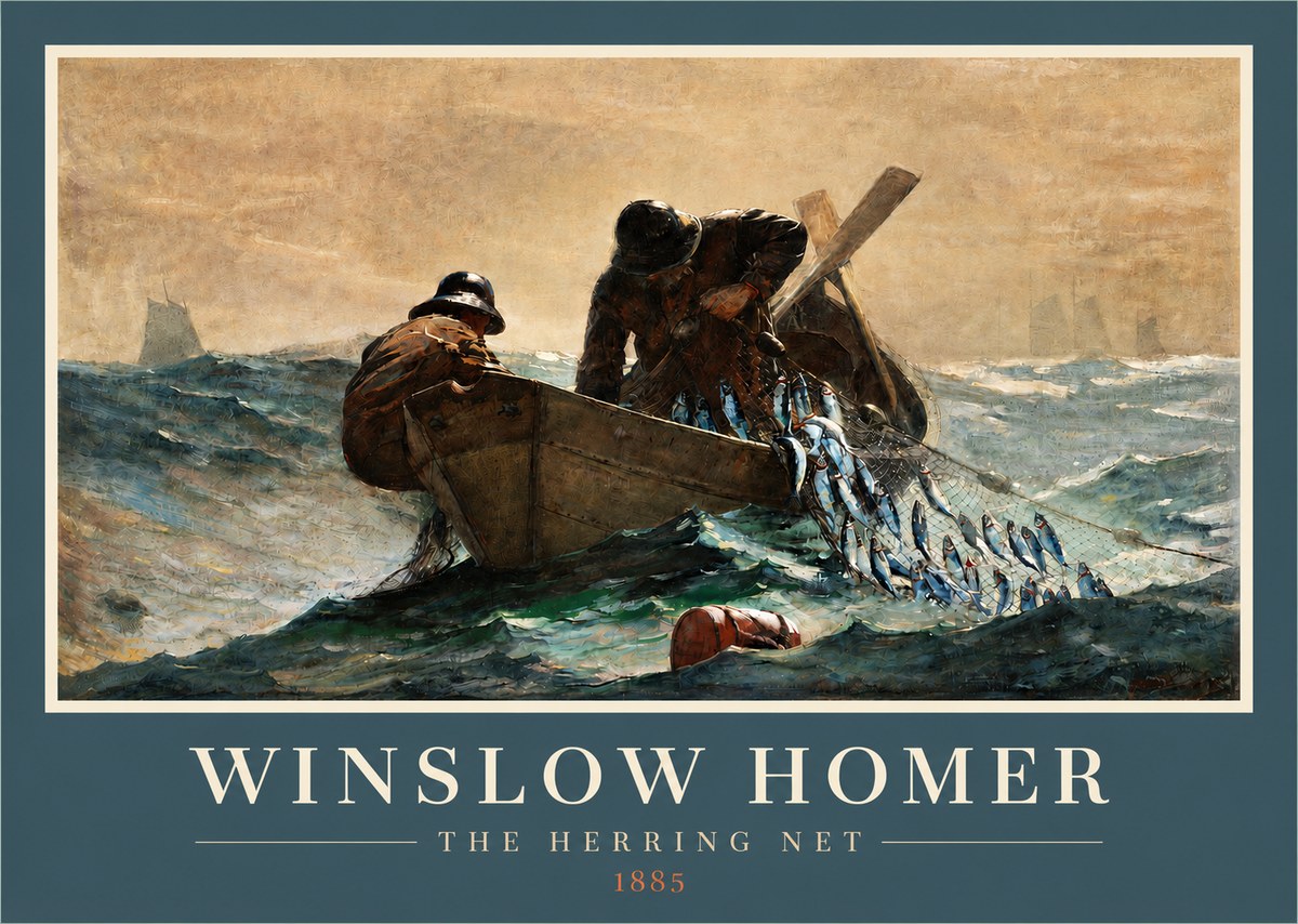 Winslow Homer The Herring Net I No3 - Poszter