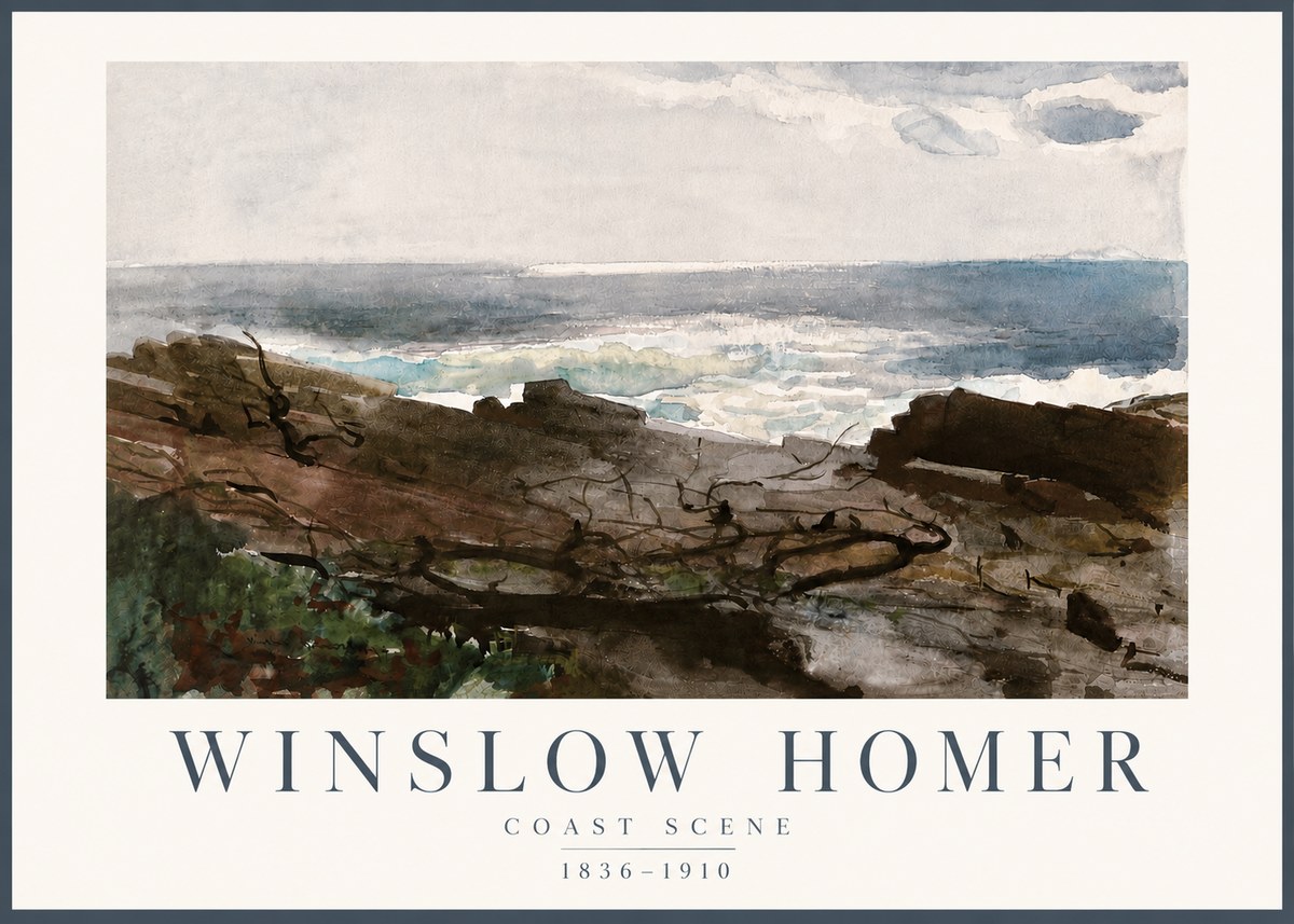 Winslow Homer Coast Scene No4 - Poszter