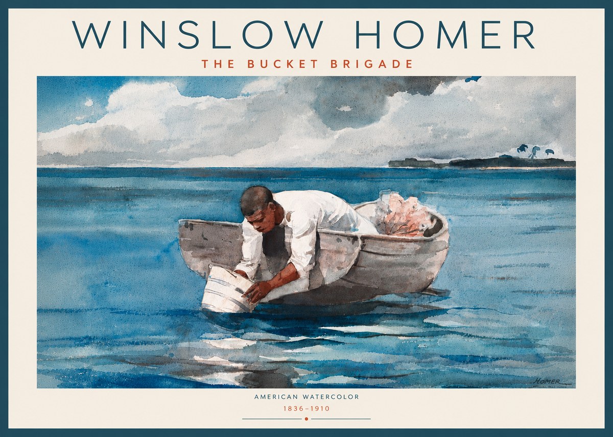 Winslow Homer The Bucket Brigade No6 - Poszter