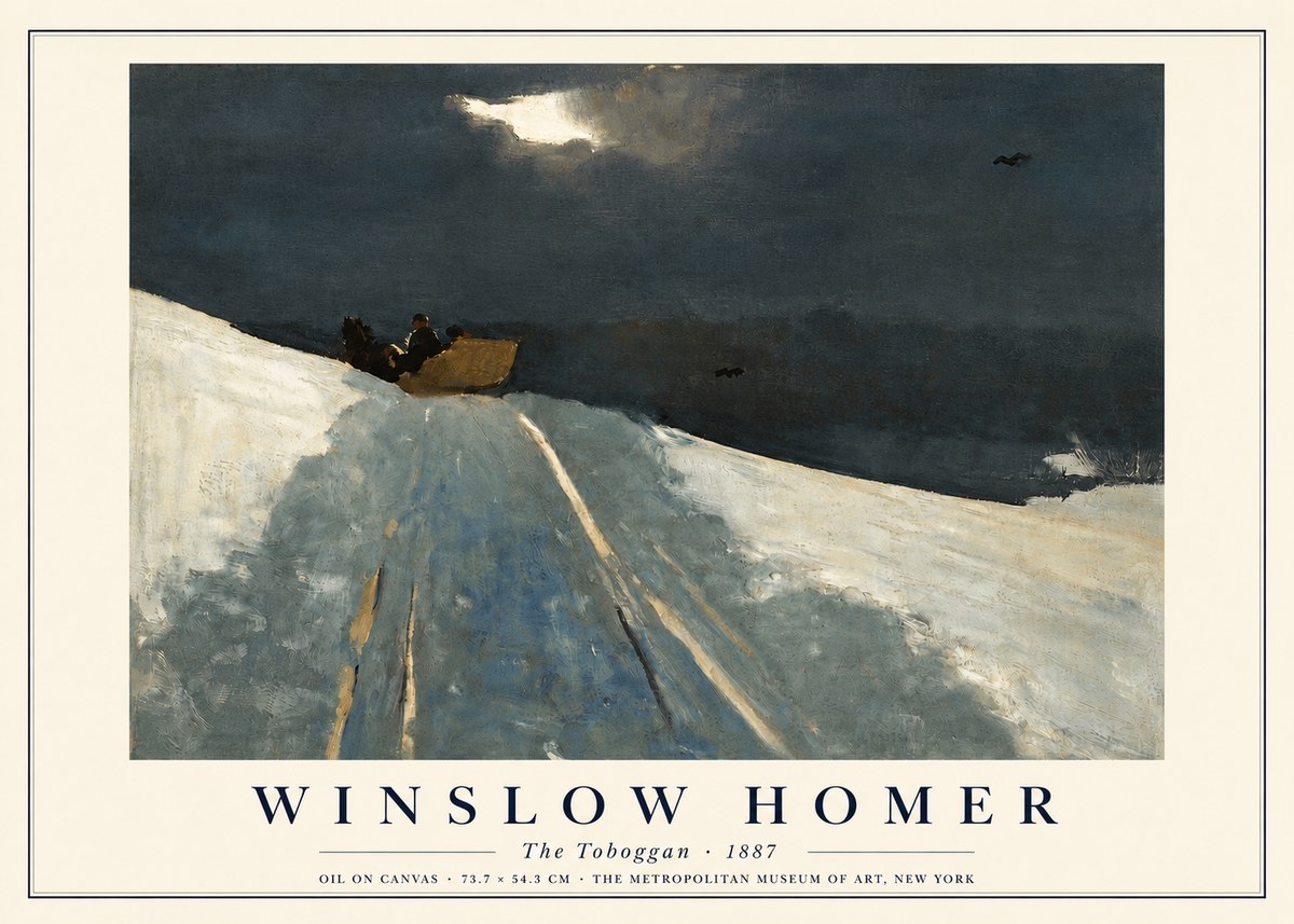 Winslow Homer The Toboggan No3 - Poszter