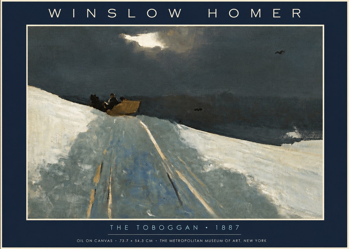 Winslow Homer The Toboggan No5 - Poszter