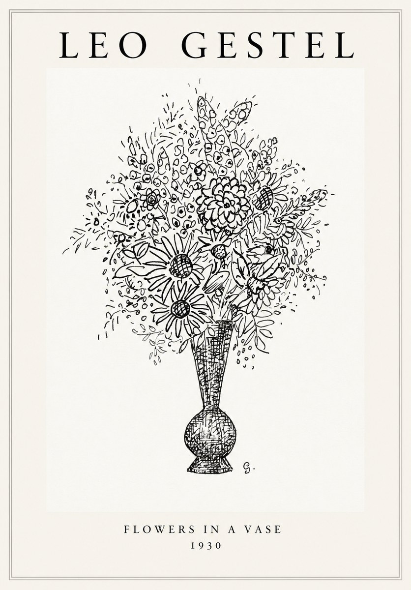 Leo Gestel Flowers in a Vase No1 - Poszter